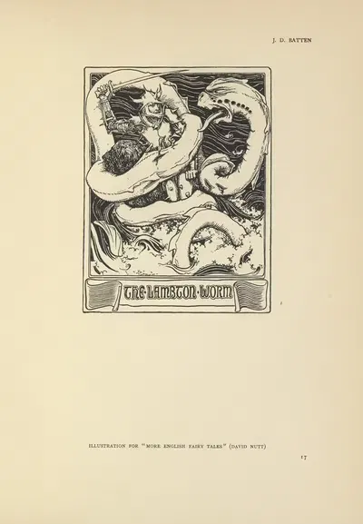 Ламбтонский червь – Больше английских сказок by Джон Диксон Баттен, 1914 — digital art print download