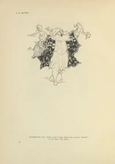 Иллюстрация к «Более сказок из арабских ночей by Джон Диксон Баттен, 1914 — digital art print download