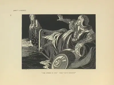 Saba appears to Finn – Celtic Romances by John Patrick Campbell, 1914 — digital art print download