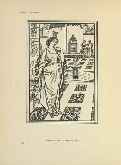 Джеймс I Шотландский и его дама by Джозеф Эдвард Саутолл, 1914 — digital art print download