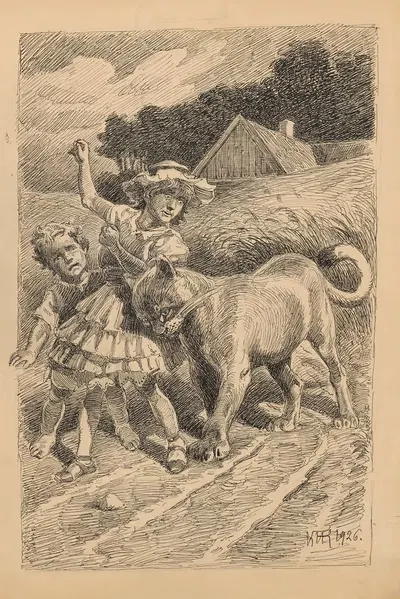 Прирученный горный лев в приключении by Карл Хансен Рейстрюп, 1926 — digital art print download