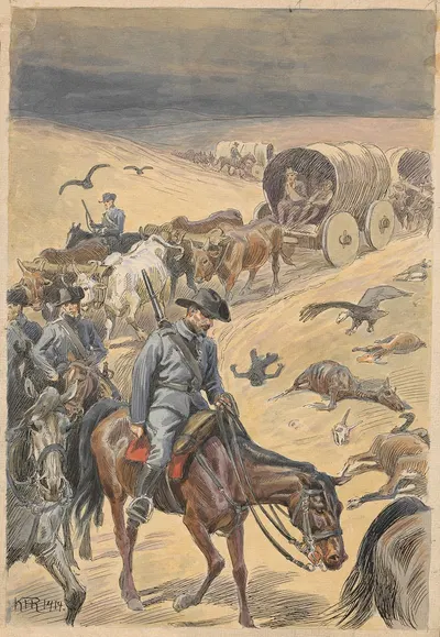 Peter Moor's trip to Africa by Karl Hansen Reistrup, 1914 — digital art print download