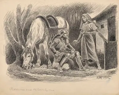 Рыцарь у Кульсвьерхеттен by Карл Хансен Рейстрюп, 1915 — digital art print download