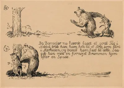 Бамсефар и Миккель Рэв, пл. 07 by Луис Мое, 1921 — digital art print download