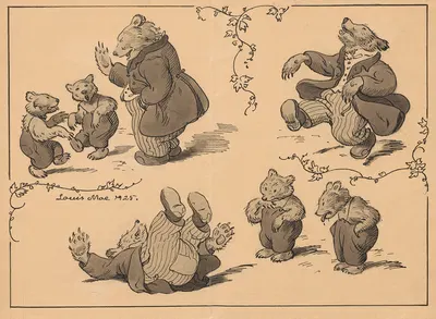 Медведи, изображённые как люди. by Луис Мое, 1925 — digital art print download