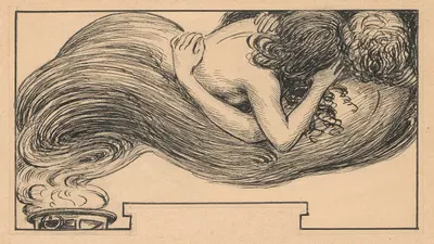 Дым принимает форму любящей пары. by Луис Мое, 1875-1945 — digital art print download