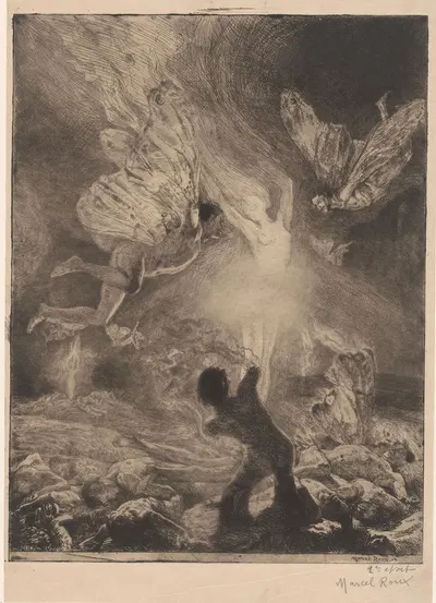 Femme flamme by Marcel Roux, 1909 — digital art print download