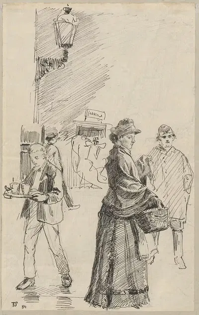 Уличная жизнь by Петер Том-Петерсен, 1884 — digital art print download