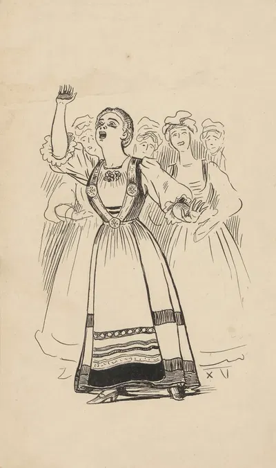 Миссис Ярнефельт в роли Сенты by Расмус Кристиансен, 1905 — digital art print download