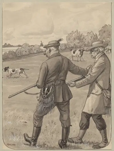 Воскресные охотники by Расмус Кристиансен, 1880-1940 — digital art print download
