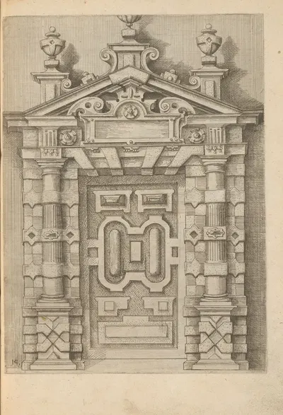 Портал, украшенный архитектурными орнаментами by Вендель Диттерлин, 1593-1595 — digital art print download