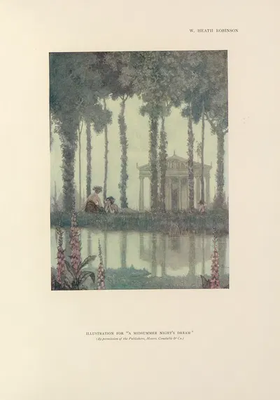 Иллюстрация к «Сну летней ночи by Уильям Хит Робинсон, 1914 — digital art print download