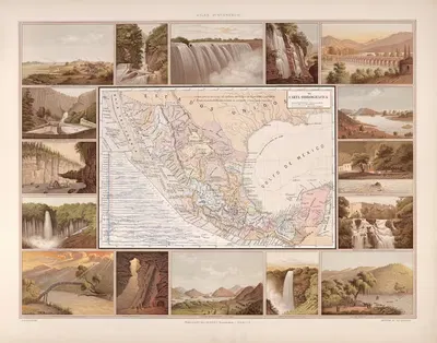 Гидрографическая карта by Антонио Гарсия Кубас, 1885 — digital art print download