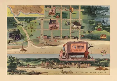 Приключения Тома Сойера – Сент-Луис, Миссури by Эверетт Генри, 1953 — digital art print download