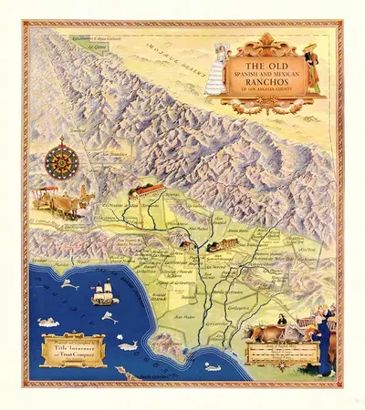 The old Spanish and Mexican ranchos of Los Angeles County by Gerald A. Eddy, 1937 — digital art print download