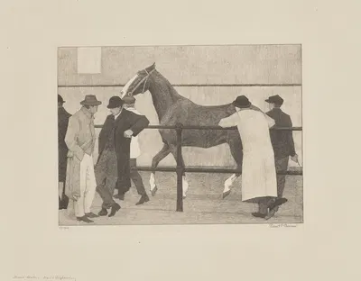 Horse Dealers (Ward's Repository No.1) by Robert Polhill Bevan, 1919-1921 — digital art print download