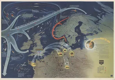 World War 2 in the North Sea Area by U.S. Bureau of Naval Personnel, 1944 — digital art print download