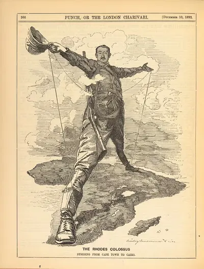 The Rhodes Colossus - Striding from Cape Town to Cairo by Эдвард Линли Самборн, 1892 — digital art print download