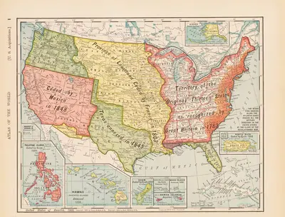 United States of America, 1900 [U.S. Acquisitions] by Рэнд МаКналли и Компания, 1904 — digital art print download