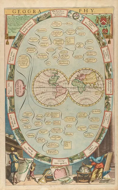 Geography by Richard Blome, 1686 — digital art print download