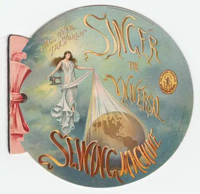 Singer the Universal Sewing Machine; All Over the World by Singer Sewing Machine Company, 1901 — digital art print download