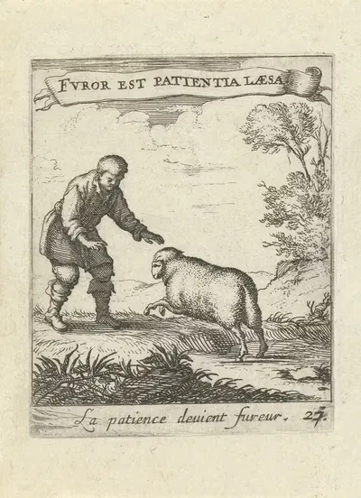Devises et emblesmes d'amovr moralisez Pl.28 by Albert Flamen, 1672 — digital art print download