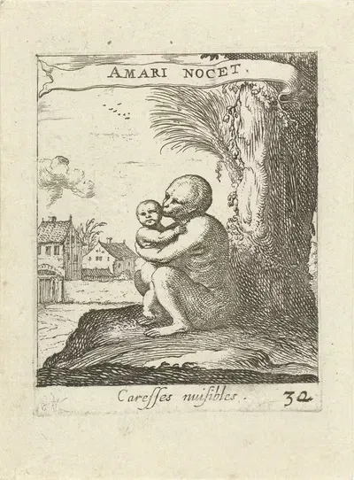 Devises et emblesmes d'amovr moralisez Pl.33 by Albert Flamen, 1672 — digital art print download