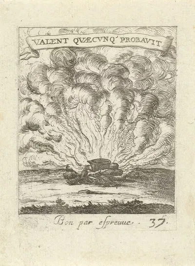 Devises et emblesmes d'amovr moralisez Pl.38 by Albert Flamen, 1672 — digital art print download