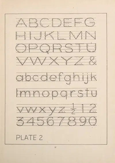 Unaccented Vertical Letters by Edward Drosen, 1924 — digital art print download