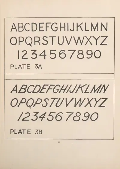 Accented Vertical Letters, Accented Slanting Letters by Edward Drosen, 1924 — digital art print download