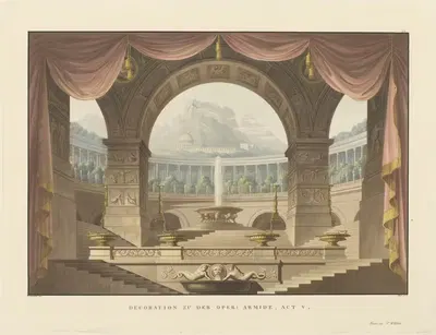 Set design for the opera 'Armida' by Friedrich Jügel, 1824 — digital art print download