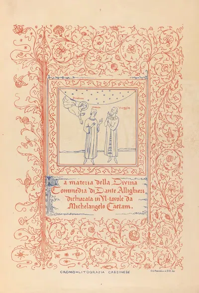 The Divine Comedy of Dante Alighieri Described in Six Plates by Michelangelo Caetani by Michelangelo Caetani, 1855 —…