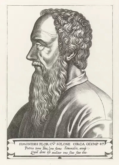 Simonides of Ceos by René Boyvin, 1566 — digital art print download