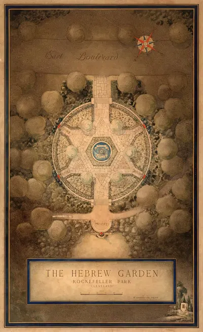 Hebrew Garden, Rockefeller Park, Cleveland. by Burton Ashburton Tripp, 1931 — digital art print download