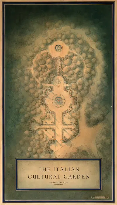 Italian Cultural Garden, Rockefeller Park, Cleveland. by Burton Ashburton Tripp, 1931 — digital art print download