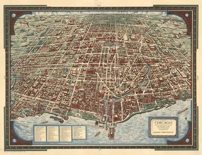 Chicago. The Greatest Inland City in the World by Colortext Publications, Inc., 1938 — digital art print download