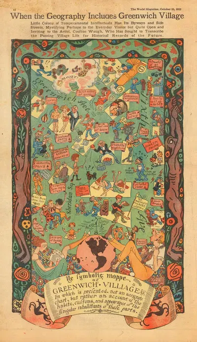 Greenwich village by Coulton Waugh, 1922 — digital art print download