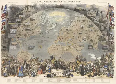Le Tour du Monde en un Clin d'Oeil by Даниэль Урабьета Вьерге, 1876 — digital art print download