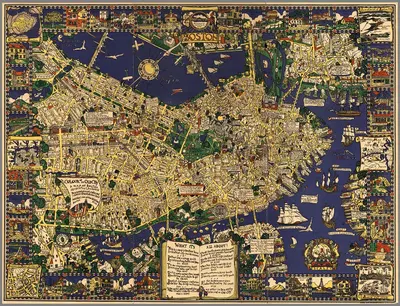 Boston by Edwin Olsen, 1926 — digital art print download