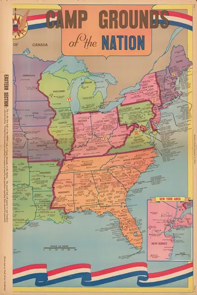 Camp Grounds of the Nation by Edwin Sundberg, 1944 — digital art print download