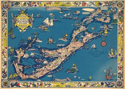 Bermuda Islands. by Elizabeth Shurtleff, 1930 — digital art print download