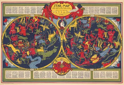 Star Map by Elizabeth Shurtleff, 1930 — digital art print download