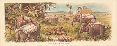 Les grandes indes - Une chasse au tigre by Эмрик и Бингер, 1890 — digital art print download