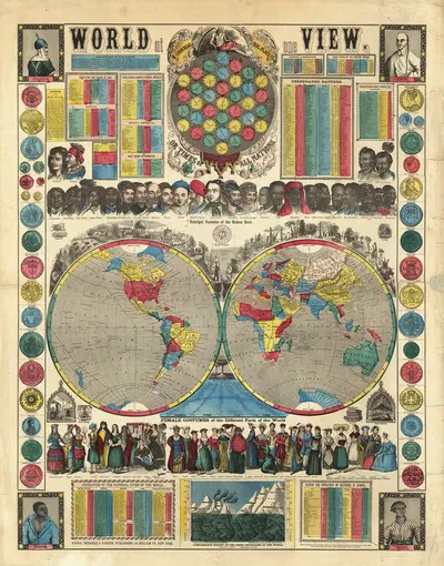 World At One View. by Энсайн, Бриджман и Фаннинг, 1854 — digital art print download