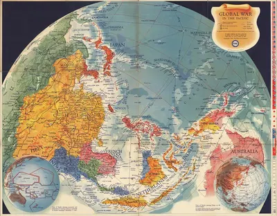 Global war in the Pacific by F. E. Manning, 1944 — digital art print download