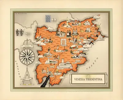 Venezia Tridentina by Giovanni De Agostini, 1941 — digital art print download