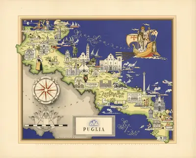 Puglia by Giovanni De Agostini, 1941 — digital art print download