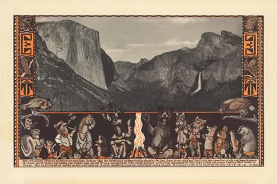 Yosemite Valley by Jo Mora, 1935 — digital art print download