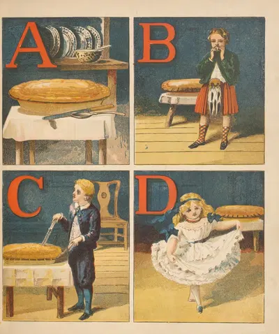 A, apple pie Pl.1 by Laura Valentine, 1876 — digital art print download