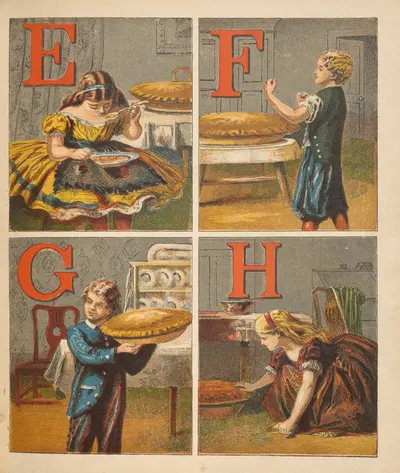 A, apple pie Pl.2 by Laura Valentine, 1876 — digital art print download